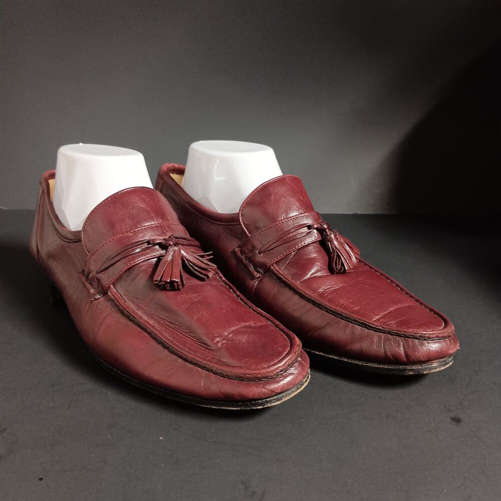 Men's Black Cherry Slip on Tassel Loafers HANOVER SZ 8.5